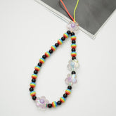 Crystal Flowers Beaded Phone Charm